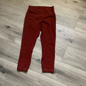 Lululemon Wunder Under High-Rise Crop Leggings (21”) Deep Red / Garnet